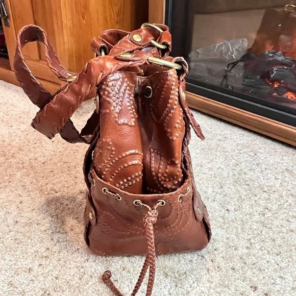 Vintage Kooba Tooled Leather Handbag - Picture 5 of 11